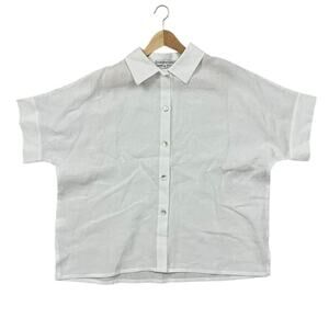 Christopher Calvin Linen Button Front Shirt Women Size XL